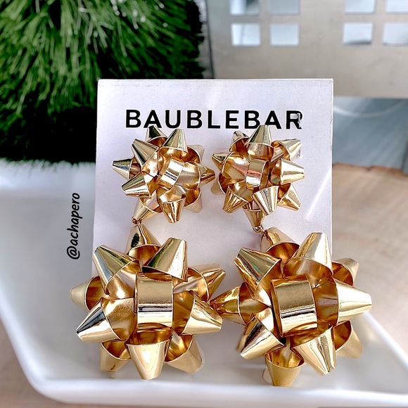 BaubleBar Gold-tone “Holly” Drop Earrings - Picture 4 of 10